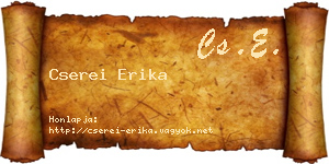 Cserei Erika névjegykártya