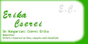 erika cserei business card